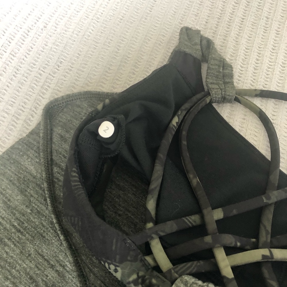 Lululemon tank with attached sports bra - Picture 3 of 4